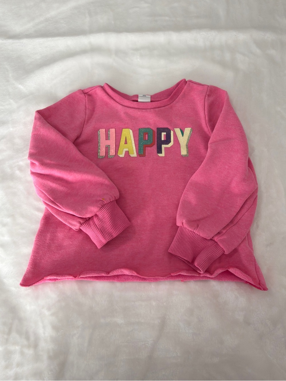 Happy Pink Kids Sweatshirt - Cheerful Long-Sleeve Top